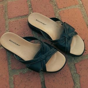 Rockport Black Slip Ons