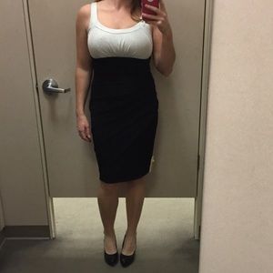 Black and silver fitted party dress