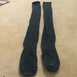 Dark green over the knee socks