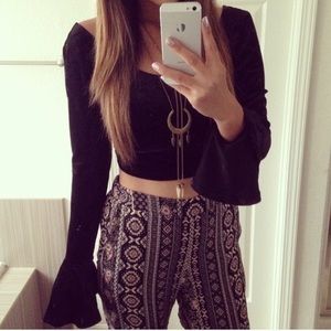 Velvet crop top
