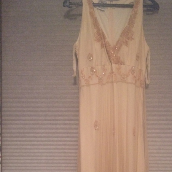 Full length beaded dress