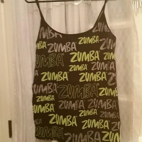 Black and Lime Green Zumba Tank