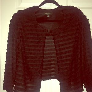 Black ruffle jacket