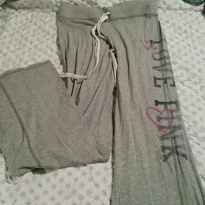 Victoria's Secret PINK gray comfy pants