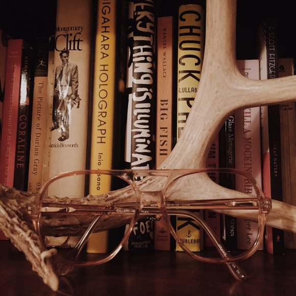 Vintage Peach & Clear Eyeglass Frames