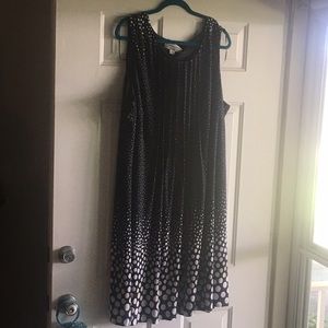 Black and white polka dot dress