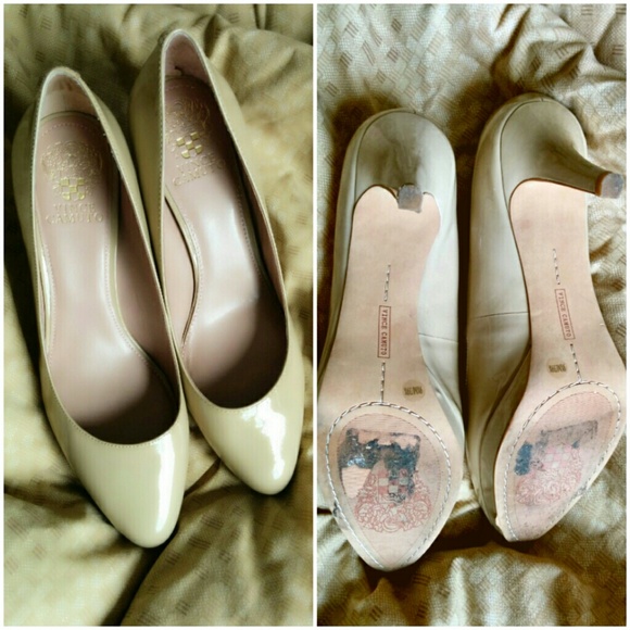 Vince Camuto Desti Patent Platform Heels Nude 9.5M - Picture 3 of 5