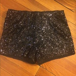 Black sequin shorts size Small