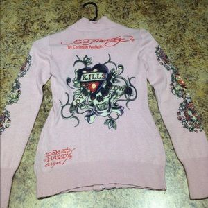 Ed Hardy Pink Sweater Size Small