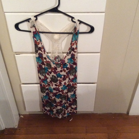 Purple and Blue Floral Blouse