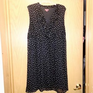 Black Dress w/ White Polka Dots & Ruffles