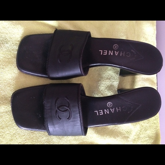 Chanel black sandals