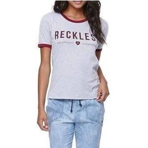 Grey and Maroon Reckless T-Shirt