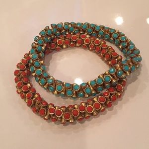 Stella & Dot Vintage Twist Turquoise Bracelet