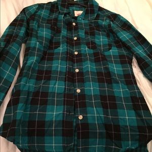 SOLD NWT Teal and black missing flannel
