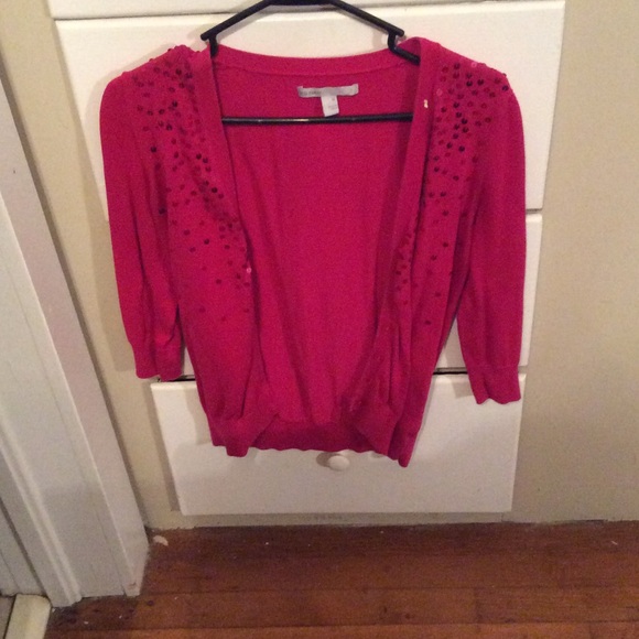 Fuchsia Sequin Cardigan