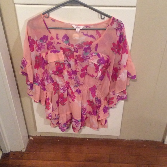 Pink Floral Blouse