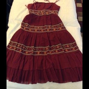 Festival Picnic. Outdoor party. Vacation.Burgundy.