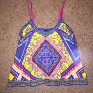Vibrant scarf print tank