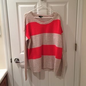 Orange and cream sweater