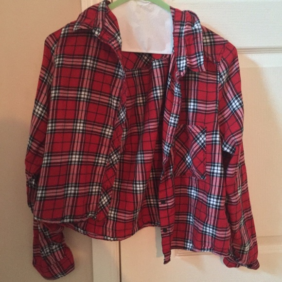 Plad button down shirt