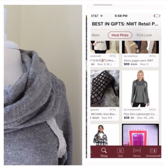 ❗️LAST ONE❗️🎉HPX2!🎉Plus Size Cowlneck Sweater - Picture 4 of 4