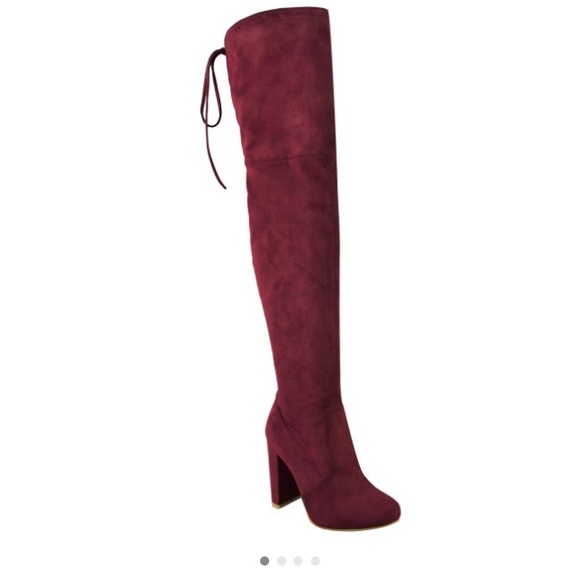 Burgundy boots