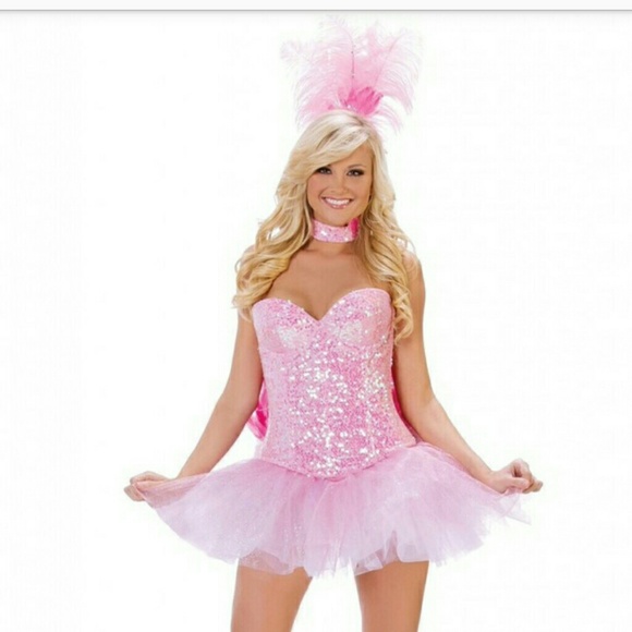 STARLINE PINK SEQUIN SHOWGIRL COSTUME NWT