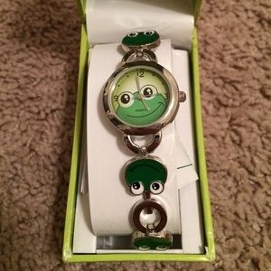 Brand New Sterling Silver Frog Watch!