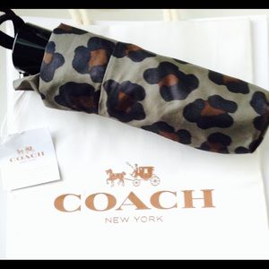 🎁COACH❤️MINI UMBRELLA-CHEETAH PRINT- BRAND NEW-