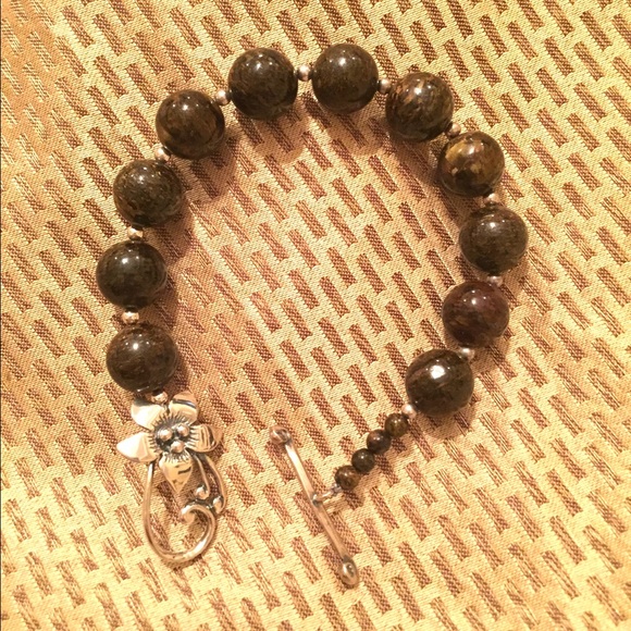 SILPADA.925 STERLING SILVER AND BRONZITE BRACELET - Picture 1 of 1