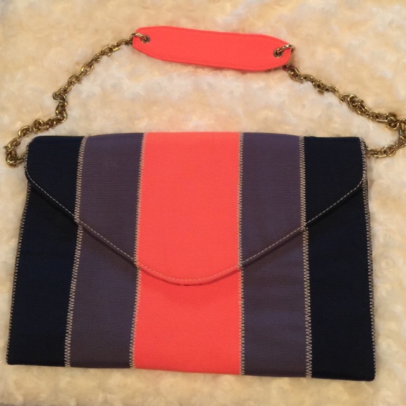 J. Crew Handbags - NWOT J Crew Envelope Clutch with Gold Strap