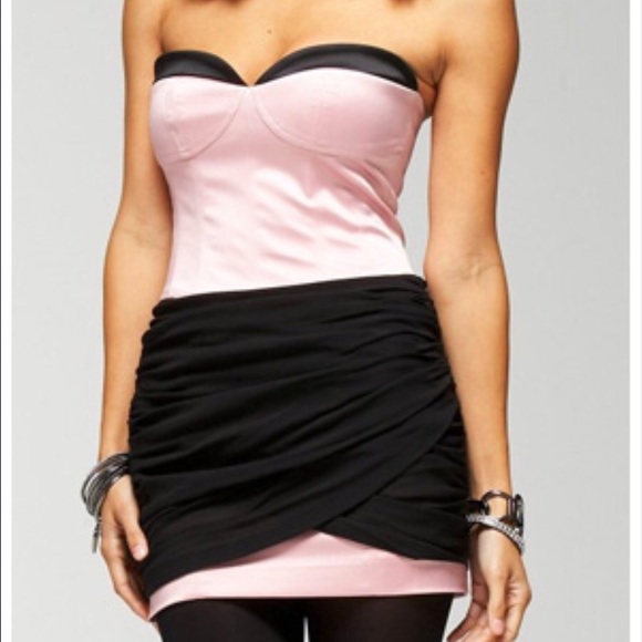 Bebe Pink and Black Dress