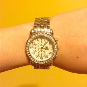 Silver rhinestone NY&C watch