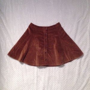 Brandy Melville brown corduroy Brya skirt