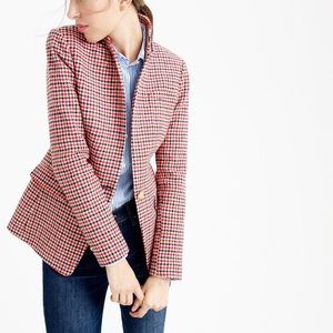 Regency blazer in red houndstooth plaid