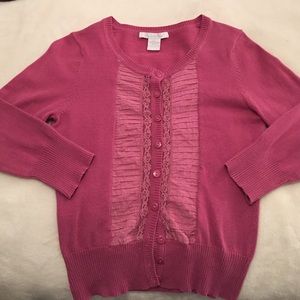 Lace accent cardigan