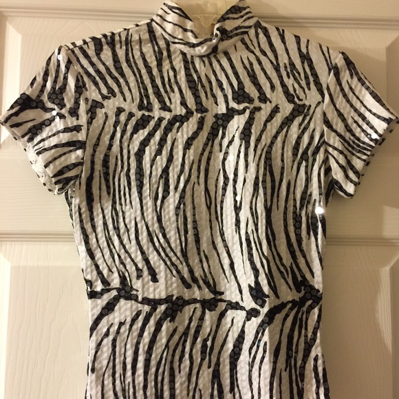 Zebra striped sequined top from Cache - Picture 1 of 2