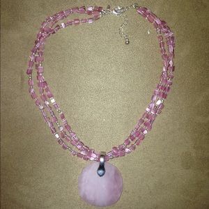 Beautiful pink stone necklace