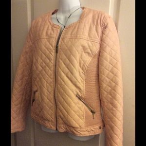 Quilted leather jacket