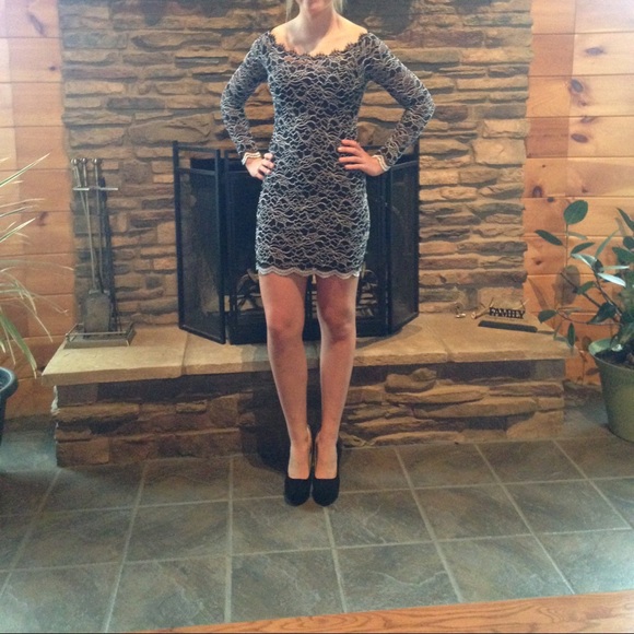 Black and silver dress