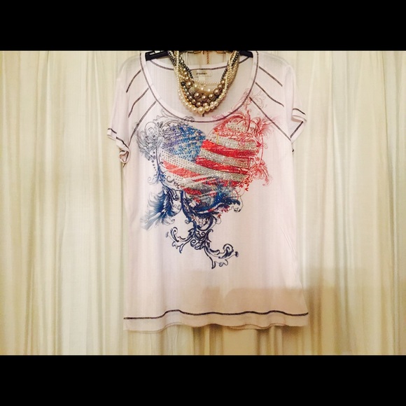Classy, bedazzled shirt!  Definitely a WOW shirt.