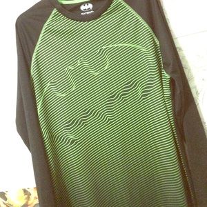 Neon Green & Black Batman Long Sleeve Mens X-Large