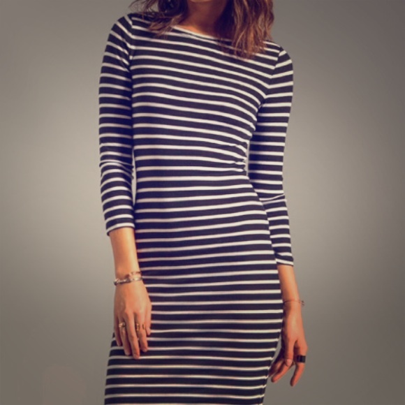 BCBG MaxAzria Black/White Long Sleeve - Fitted