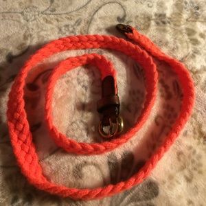 J.Crew bright orange braided belt