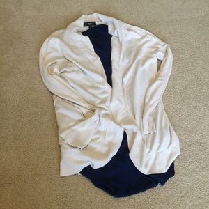 Off white open sweater