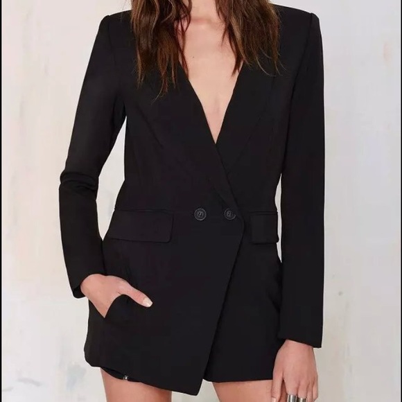 Blazer Romper w/Two Slit Pockets (MED)