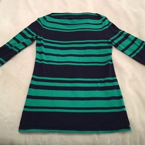 3/4 length striped shirt