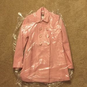Pastel pink wool outerwear
