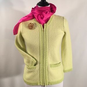 Ann Taylor "Jackie O" style zippered cardigan